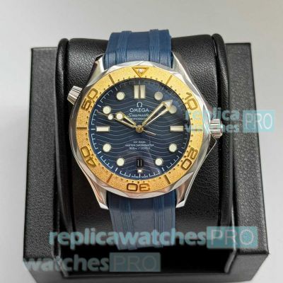 Best Replica Omega Seamaster Paris 2024 Olympic Games Watch Blue Rubber Strap